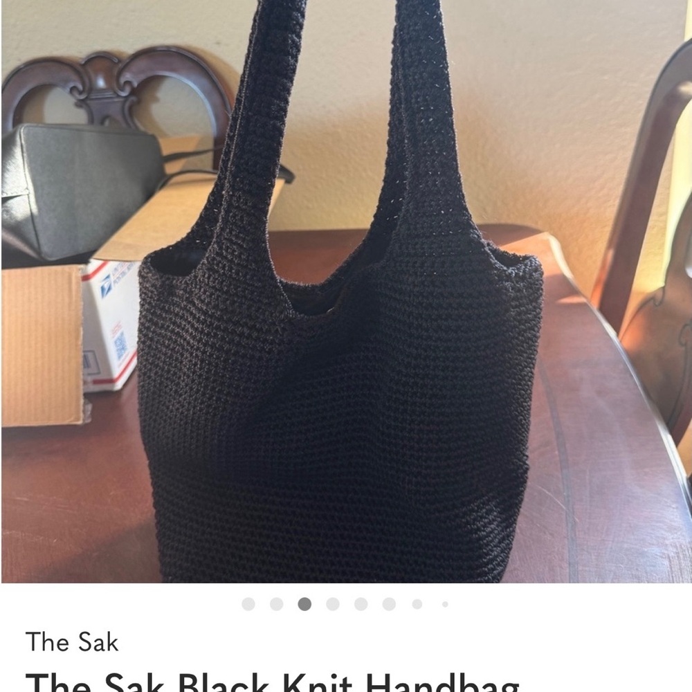 The Sak Black Crochet Shoulder Bag